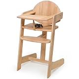 Kinderhochstuhl Holz Filou Up Holz in Natur I Mitwachsender Babystuhl bis 85 kg I Baby Hochstuhl ab 6 Monaten mit Tablett I Abnehmbarer 3-Punkt Sicherheitsgurt I Kinderstuhl kippsicher & stabil