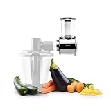 Wundermix - Gemüseschneider Aufsatz für WunderCentix® & Thermomix TM6 TM5 • 5 Schneideinsätze • einfache Reinigung • Gemüseschneider Zubehör für Küchenmaschine