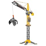 Dickie Toys Mighty Crane (110 cm) - Spielzeug Kran mit 360°-Drehung, Abrissbirne & Greif-Funktion - Ferngesteuerter Kran Spielzeug für Kinder ab 3 Jahre mit Kabel-Fernbedienung - 203729022