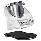 Diwoker Gleitbrett für Thermomix TM6 TM5, Thermomix Rollbrett TM6 mit Rollen und Handgriff, Thermomix Brett müheloses Verschieben Rollbrett aus Acryl Schwarz