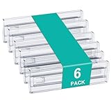 Euablfo 6 Stück Schubladentrenner Verstellbar Set, Transparente...