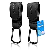 Bdwing 2 Stück Kinderwagen Haken für Taschen Wickeltaschen, Leder...