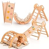 Goodevas 5-in-1 Montessori Klettergerüst Set: Indoor Kletterdreieck,...