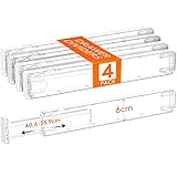 Lifewit 4er Set Kunststoff Schubladentrenner für Innenlänge 40–50cm &...
