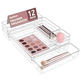 Radikor Schubladen Organizer, 12 Stücke Schminktisch Organizer in 4...