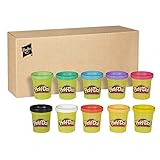 Play-Doh Rainbow Pack 10 x 56g Dosen, Bastel-Set mit hochwertiger Knetmasse...