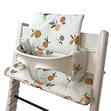 LUCCA kids Sitzkissen für Stokke Tripp Trapp Hochstuhl - laminierte Beschichtung zur einfachen Reinigung (weiß)