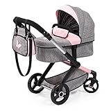 Bayer Design 17033AA Puppenwagen Xeo mit Tasche, höhenverstellbarer Griff,...