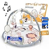 Zwerggold Baby Spielmatte mit Spielbogen [faltbar] - Fördert spielerisch...