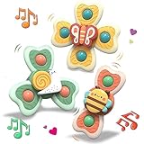 Saugnapf Spielzeug Baby, 3 Stück Baby Spielzeug ab 3 Monate, Sicheres...