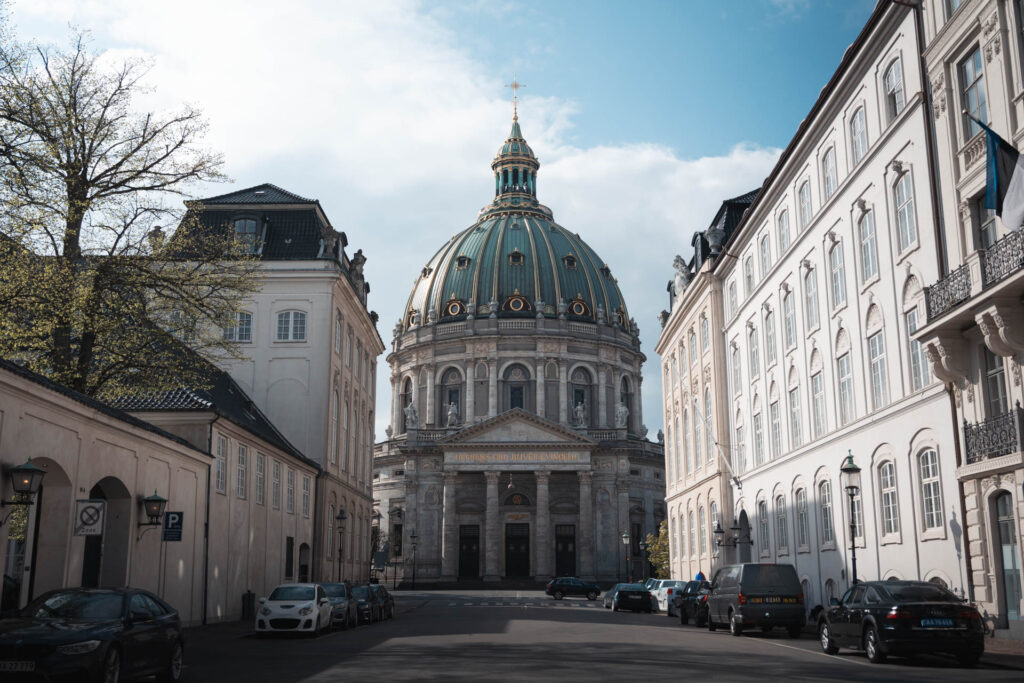 Frederiks Kirke (Marmorkirken) in Kopenhagen von außen