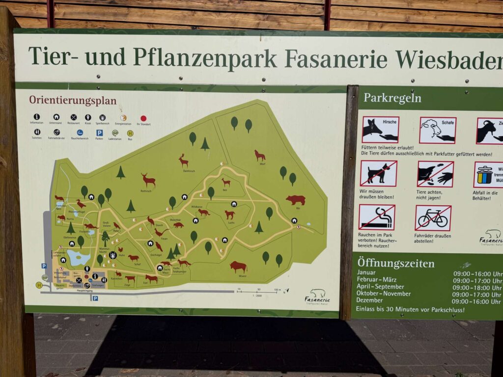 Karte der Fasanerie Wiesbaden