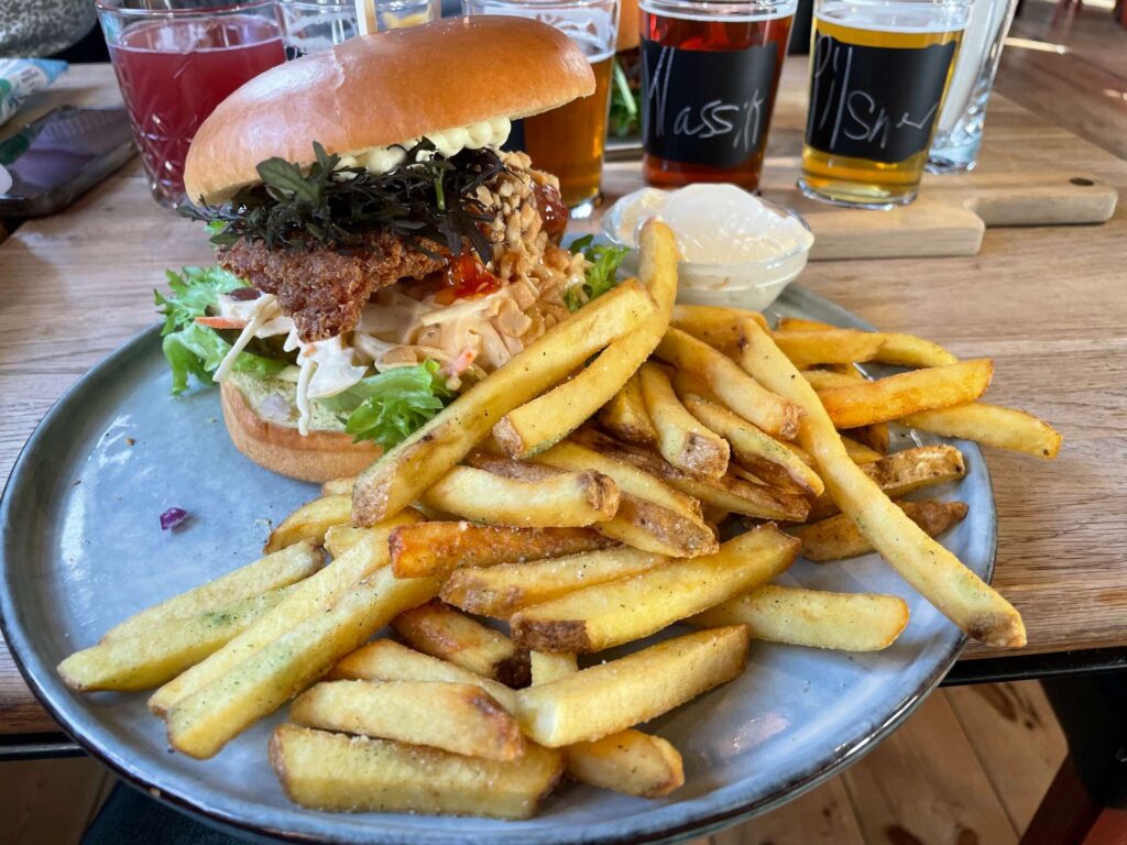 Restaurant Det Gamle Bryghus in Møn. Leckere Biere und Burger.